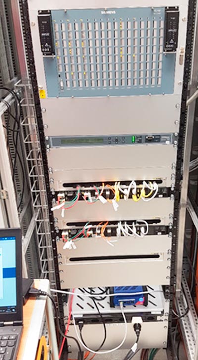 Figura 3 Instalación en subestación de 110kV de CKW usando la variante de plataforma móvil de StationGuard